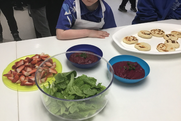 Preparing meal