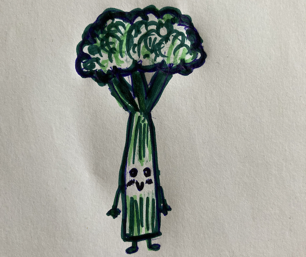 Sketch of broccolini figure