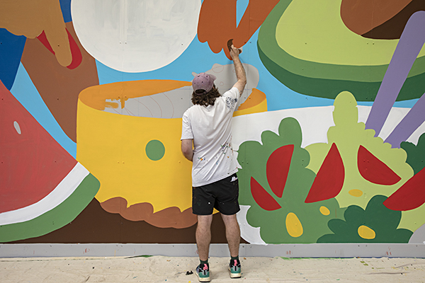 Ghostpatrol mural painting Photo by Natalie Jeffcott