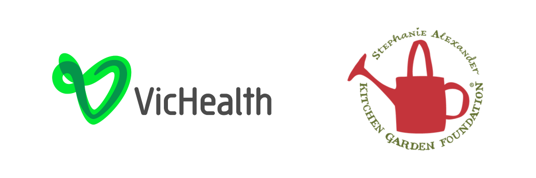 VicHealth logo and SAKGF logo